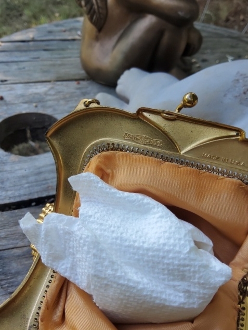 Vintage Whiting & Davis Gold Mesh Purse. - Picture 5 of 8